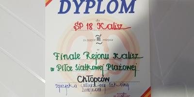 FINAŁ REJONU W PIŁCE PLAŻOWEJ CHŁOPCÓW