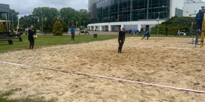 FINAŁ REJONU W SIATKÓWCE PLAŻOWEJ DZIEWCZĄT W RAMACH IGRZYSK MŁODZIEŻY SZKOLNEJ.