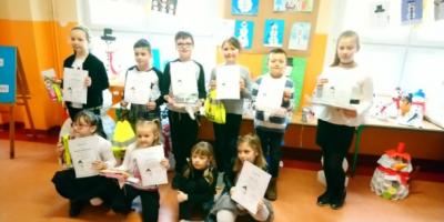 I miejsce w konkursie plastycznym pt. "Śniegowy bałwanek"