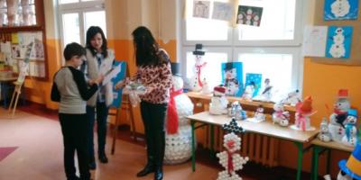 I miejsce w konkursie plastycznym pt. "Śniegowy bałwanek"