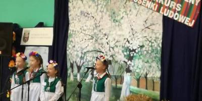 II miejsce w XII Miedzyszkolnym Konkursie Piosenki Ludowej
