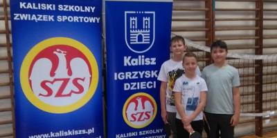 IV MIEJSCE W DRUŻYNOWYCH MISTRZOSTWACH  MIASTA KALISZA W TENISIE STOŁOWYM