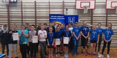 IV MIEJSCE W DRUŻYNOWYCH MISTRZOSTWACH  MIASTA KALISZA W TENISIE STOŁOWYM