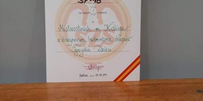 MISTRZOSTWA KALISZA W BADMINTONIE