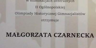 Wielki sukces naszej Małgosi